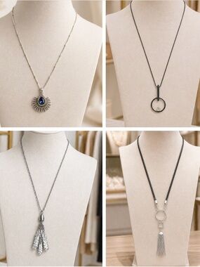 4 Elegant Long Pendant Necklaces - WHBM